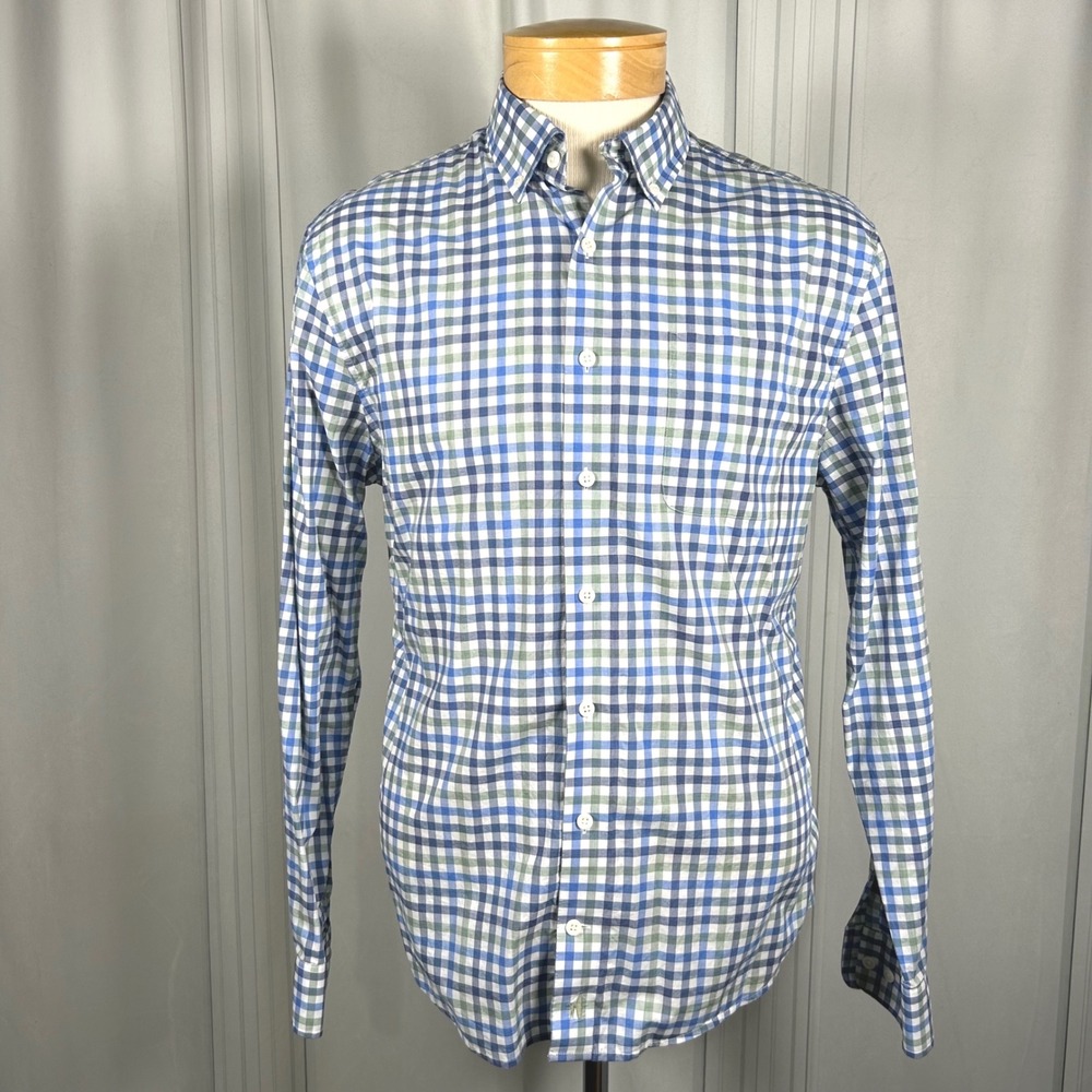 Men's‎ Medium johnnie-O Caden Gingham check button down, Color: wake
